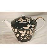 Seyei Fine China Teapot Tea Pot Abstract Floral Designs Gold Guilted Tri... - £37.44 GBP