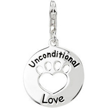 Sterling Silver Heart U Back™ Unconditional Love Paw Charm - £39.86 GBP