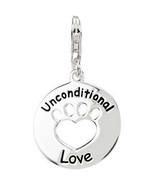 Sterling Silver Heart U Back™ Unconditional Love Paw Charm - $68.37 CAD