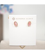 Kendra Scott Grayson Pink Illusion Mother of Pearl Gold Plated Stud Earr... - $89.68 CAD