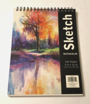 $7.99 Watercolor Sketch Book 100 Sheet WS111318 Drawing Paper Art 9&quot;x12&quot;... - £8.56 GBP