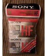 Sony High Fidelity HF 90 Minute Audio Recording Blank Cassette Tapes 2 P... - £9.88 GBP