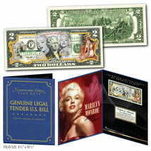 MARILYN MONROE Multi-Image Genuine US $2 Bill in 8x10 Collectors Display - $18.66