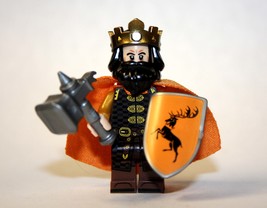 NWTOYS King Robert Baratheon Game of Thrones Knight Castle Custom Minifigure Fro - £4.48 GBP