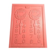 Vintage Candy Mold Birthday Sucker Mini 3 Inch Holiday Polymer Clay Fondant - £11.20 GBP