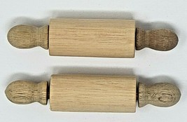 Vintage Wooden Mini Rolling Pin, 3&quot; x 5/8&quot;, Lot of 2 U147 - £3.97 GBP