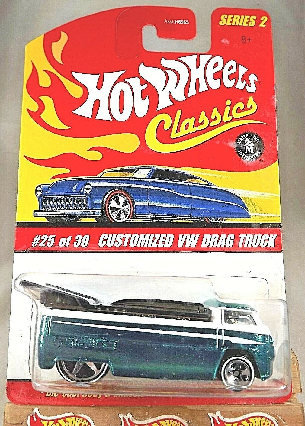2005 Hot Wheels Classics Series 2 25/30 CUSTOMIZED VW DRAG TRUCK Aqua w/WL 5 Sp