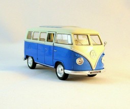 1963 Volkswagen T1 Bus Metallic Blue, Welly 1/32 Diecast Auto Sammlermodell - £26.13 GBP