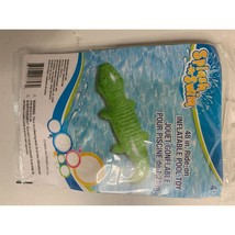 New Splash N Swim Pool Toy Alligator Large Inflatable Green 48 in Length Ride On - £6.25 GBP