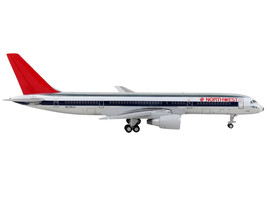 Boeing 757-200 Commercial Aircraft &quot;Northwest Airlines&quot; Silver and White with Re - £52.99 GBP