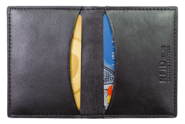 Men&#39;s RFID Blocking Leather Credit Card ID Holder Slim Card Case Mini Wa... - £8.61 GBP