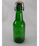 Vintage GROLSCH BEER BOTTLE Green w/ SWING TOP LID 16/15 - $9.45 CAD