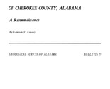 Geology and Ground-Water Resources of Cherokee County, Alabama - $12.99