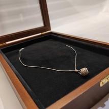 Box for Necklaces, Collier Female Jewelry (Wood Walnut) - £62.85 GBP