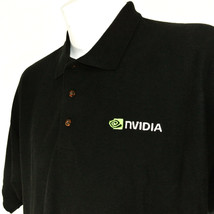 NVIDIA Tech Employee Uniform Polo Shirt Black Size XL NEW - $477.86 MXN