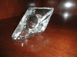 vintage heavy clear glass cigar ashtray 8.5" L X. 4" X 1.5" image 11