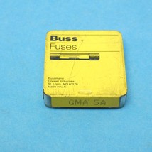 Bussmann GMA-5 Fast-acting Glass Fuse 5 x 20 mm 5 Amp 125 VAC Qty 5 - £6.40 GBP