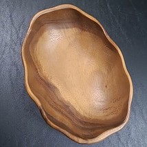 Monkey Pod Wood Scalloped 7&quot; Dish Tray Bowl  - $10.00