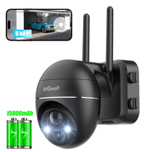 PTZ 5MP Security Cameras Wireless Wifi, Outdoor, Color Night Vision, Spo... - $68.99