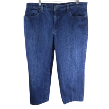Gloria Vanderbilt Womens Cropped Jeans Size 16 Amanda Bling Pockets HEMMED - £8.80 GBP
