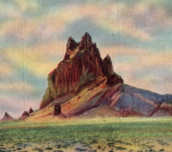 Shiprock New Mexico Postcard Linen Vintage Landmark Highway 666 Ship Rock - £9.86 GBP