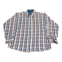 Wrangler Western Button Down Shirt  Long Sleeve Plaid Red Blue White Medium L - £26.27 GBP