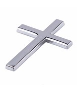 3D Silver Metal Cross 2 1/4" Sticker Decal for any Vehicle - $9.89