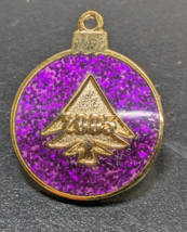 NEW 2005 Christmas Tree - Ornament - Purple &amp; Gold Tone -  Enamel Lapel ... - £9.31 GBP
