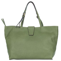 Gianni Chiarini Italian Made Moss Green Pebbled Leather Large Carryall Tote Bag - £393.86 GBP