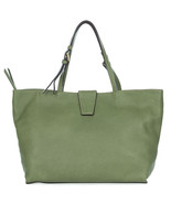 Gianni Chiarini Italian Made Moss Green Pebbled Leather Large Carryall T... - $6,403.29 MXN