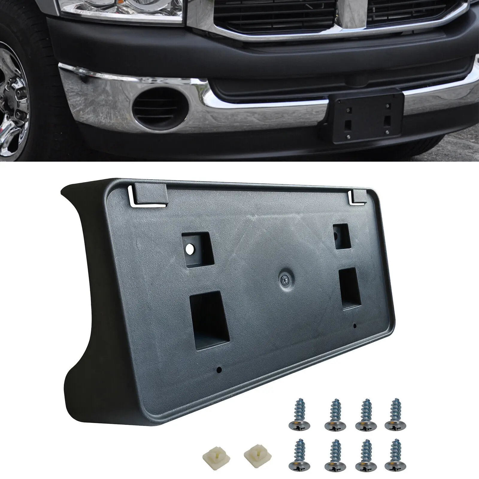 Front license plate bracket frame holder for 2003 2008 dodge ram 1500 w fastener thumb200