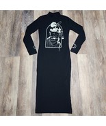 Mary Wyatt London Shirt Dress Midi Women Size Medium Black Alt Goth Meta... - $933.21 MXN