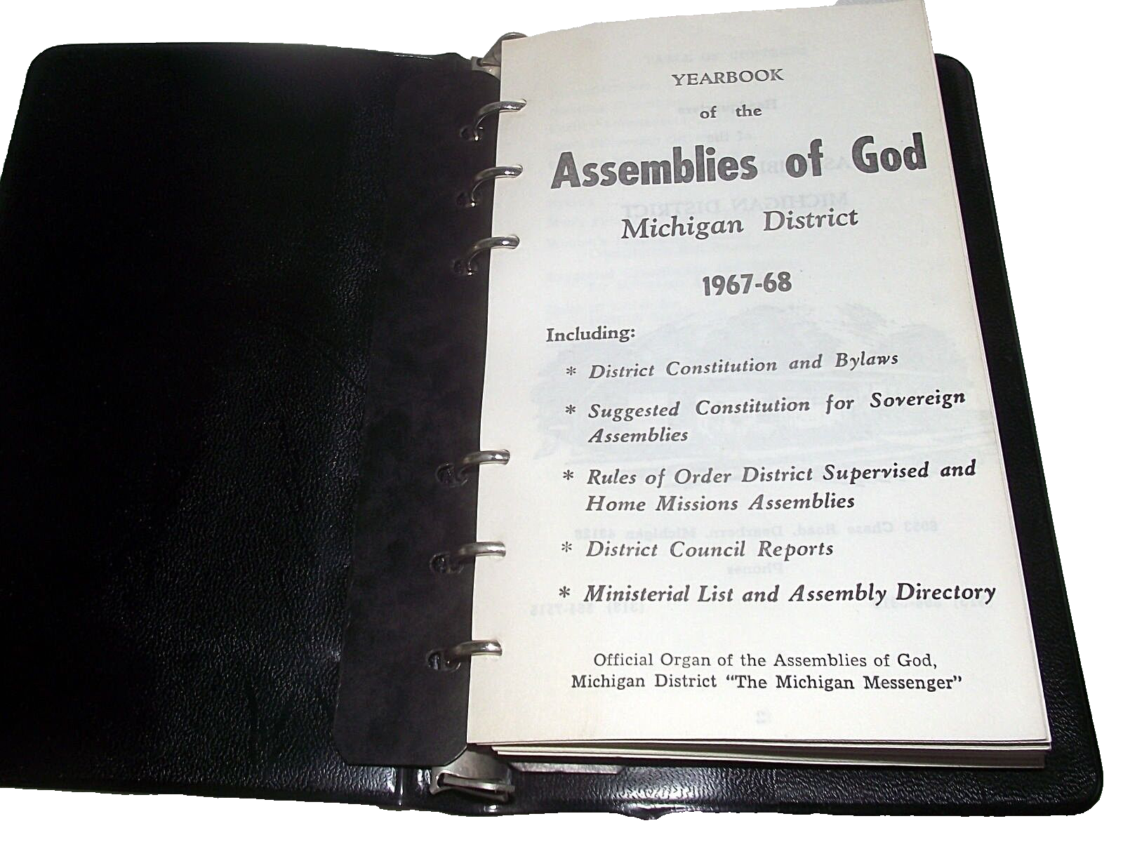 Assemblies of God AOG Michigan Yearbook 1967 1968 Constitution Bylaws Di... - $8.46