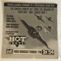 Hot Shots Print Ad Vintage  Charlie Sheen TPA3 - £4.68 GBP