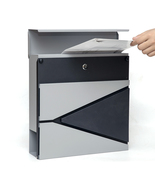 Large Capacity Waterproof Rust-Proof Wall Mount Mailbox with Newspaper M... - £52.88 GBP