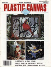 Plastic Canvas Corner Leisure Arts Jan 1992 20 Projects Santa Pottery Vi... - $8.95