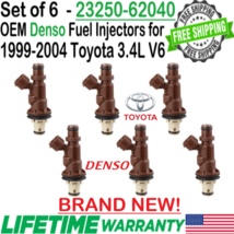 BRAND NEW Genuine Denso 6Pcs Fuel Injectors for 1999-2004 Toyota Tacoma ... - £284.22 GBP