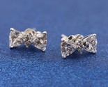 925 Sterling silver Sparkling Small Bow Stud Earrings  293542C01 - £13.36 GBP