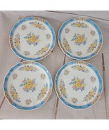 Mikasa Hospitality Floral Bone China Set of 4 Bread &amp; Butter Plates Vintage - $60.93 CAD