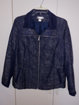Christopher &amp; Banks Ladies Ls Zip POLY/ACRYLIC/RAYON JACKET-L-WORN ONCE-NICE - £11.19 GBP