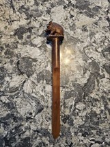 15.5&quot; vintage hand carved hard wood boar sword / letter opener - £39.56 GBP