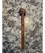 15.5&quot; vintage hand carved hard wood boar sword / letter opener - $49.50