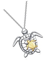 Infinity Heart Locket Sea Turtle Dog Photo Necklace - $161.11