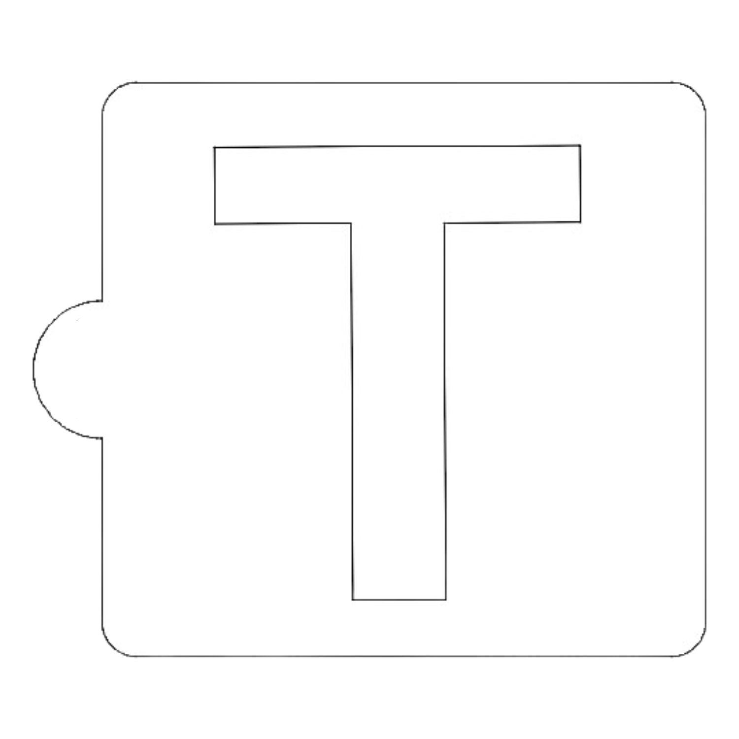 T Letter Alphabet Stencil for Cookies or Cakes USA Made LS107T - $3.99