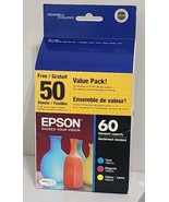 Genuine Epson T060520-VP Epson 60 Ink Jet Cartridge Cyan Magenta Yellow ... - $34.30 CAD