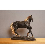 Elegant Harmony: Polyresin Black Horse Idol Statue Showpiece Set – Artis... - £144.16 GBP