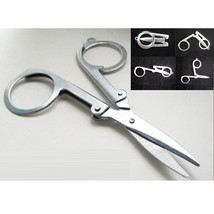 2 New Folding Scissors Pocket Travel Small Cut Trim Crafts Sharp Blade E... - $16.14