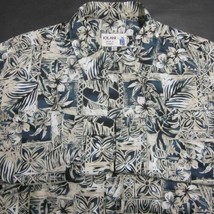 IOLANI  MEN&#39;S VINTAGE LONG SLEEVE HAWAIIAN SHIRT (L) FLORAL MADE IN HAWAII - £27.78 GBP