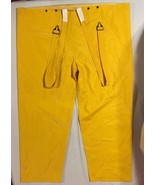 YELLOW XXL 2XL WET RAIN SUIT PANTS ADJUSTABLE CLICK ON SUSPENDERS NEW DU... - $352.96 MXN