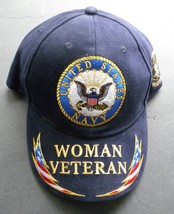 US NAVY USN WOMAN VETERAN EMBROIDERED BASEBALL CAP HAT - £11.44 GBP